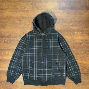 Yago Grid Full-Zip Hoodie Black/White Size M